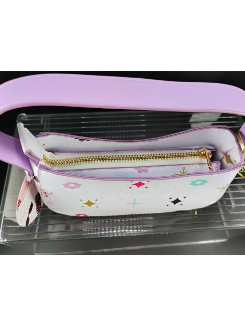 FAO Schwarz Soho Mini Handbag & Accessories White/Pink - Picture 7 of 7